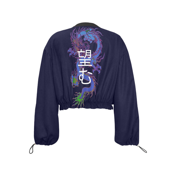 Nozomu Japanese print Dragon Cropped Jacket