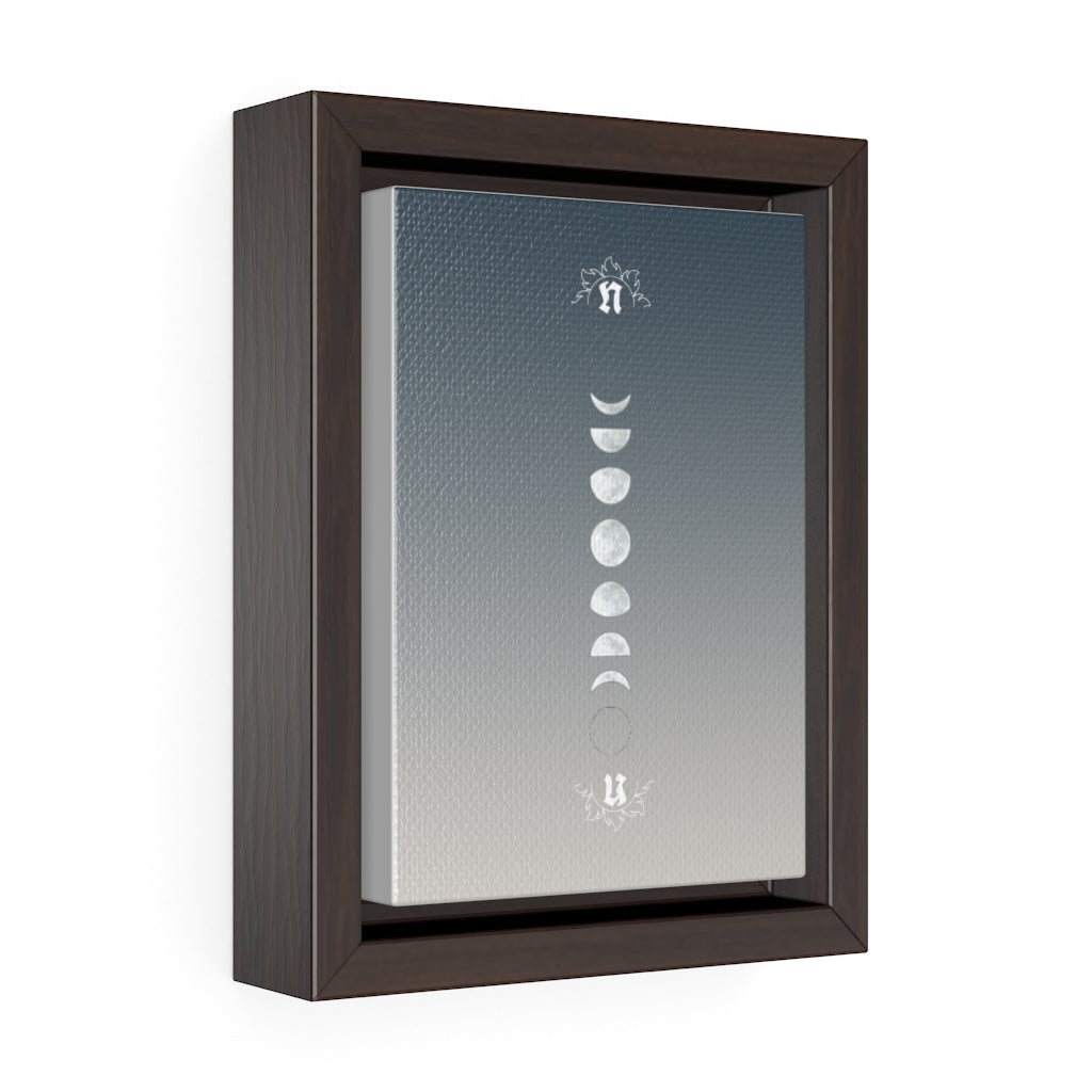 Nozomu Logo Vertical Moon Phases Framed Canvas