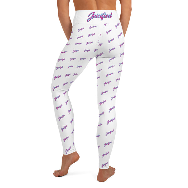 Juicified Patterned Yoga Leggings - White