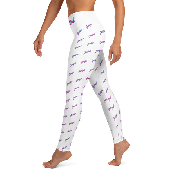 Juicified Patterned Yoga Leggings - White